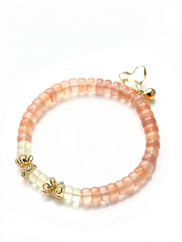 Rose Quartz Floral Bracelet — 011