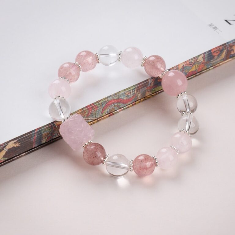Strawberry Quartz & Rose Quartz Bracelet — 020