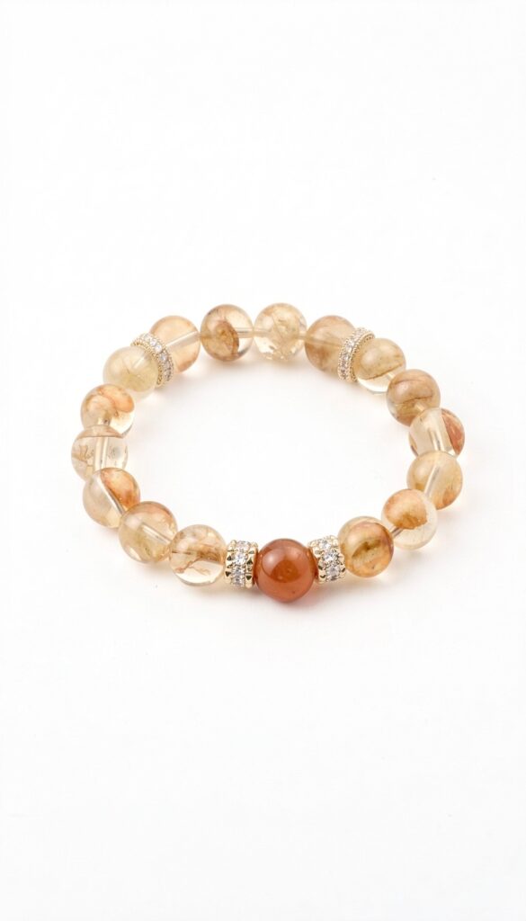 Yellow Rutilated Quartz Bracelet — 023