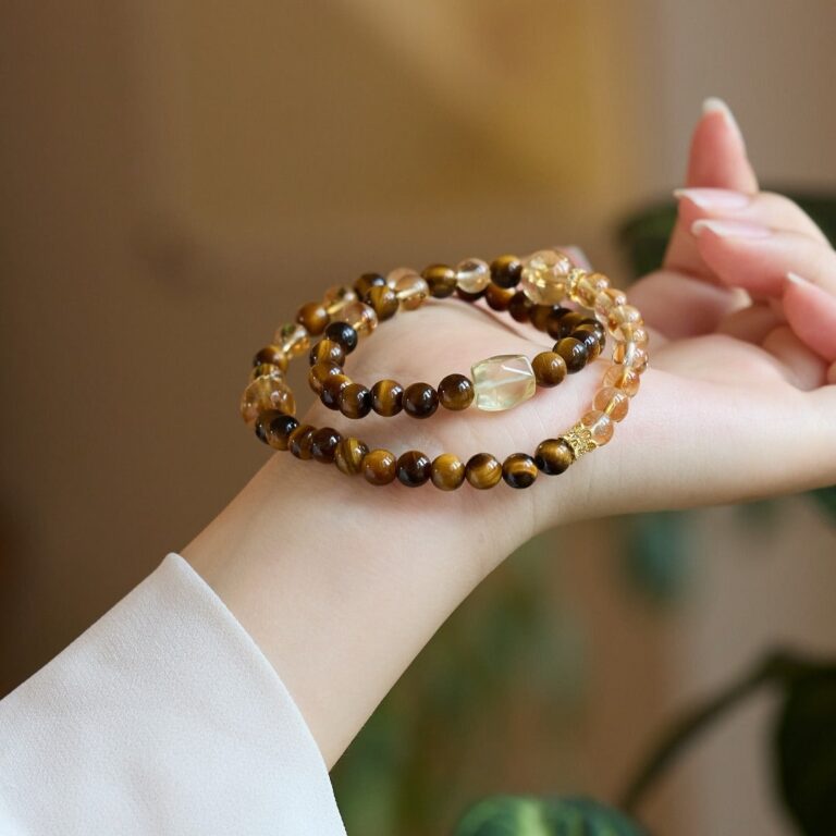 Tiger's Eye & Citrine Bracelet — 038