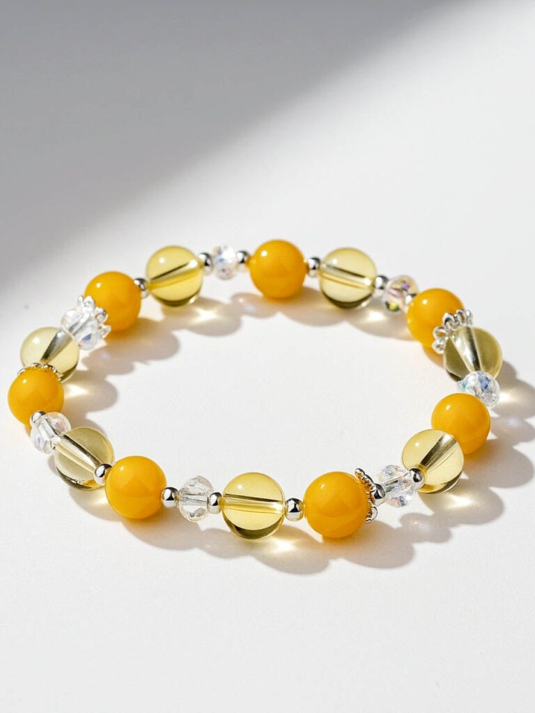 Yellow Agate & Citrine Bracelet — 047