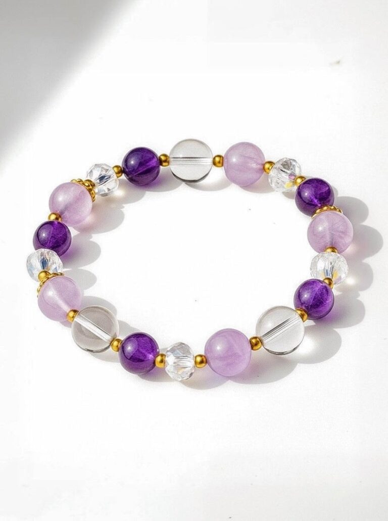 Amethyst & Lavender Quartz Bracelet — 049