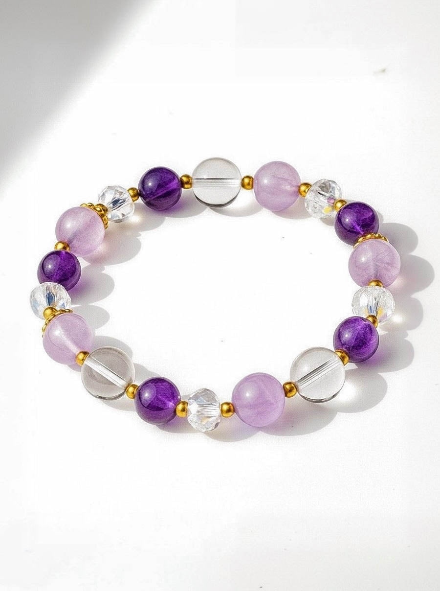 CFB-049 — Reference product image Amethyst & Lavender Quartz Bracelet — 049