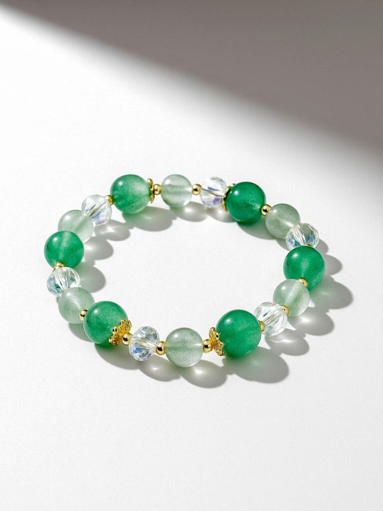 Green Strawberry Quartz Bracelet — 051