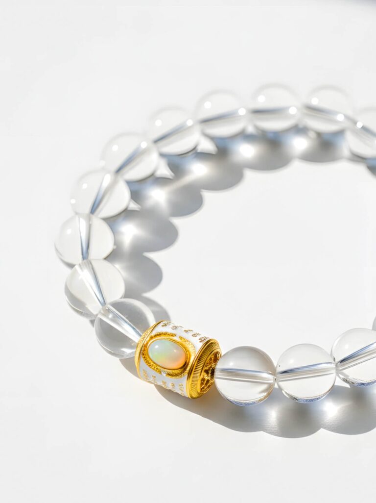 Clear Quartz & Opal Bracelet — 057
