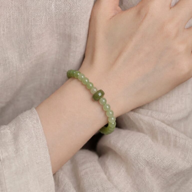 Hetian Jade Coin Bracelet — 074