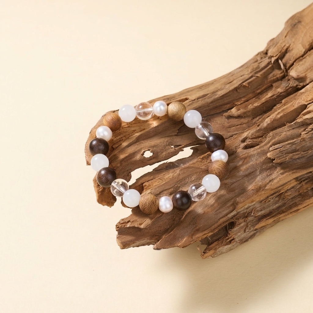 Agarwood & Jade & Pearl Bracelet — 084